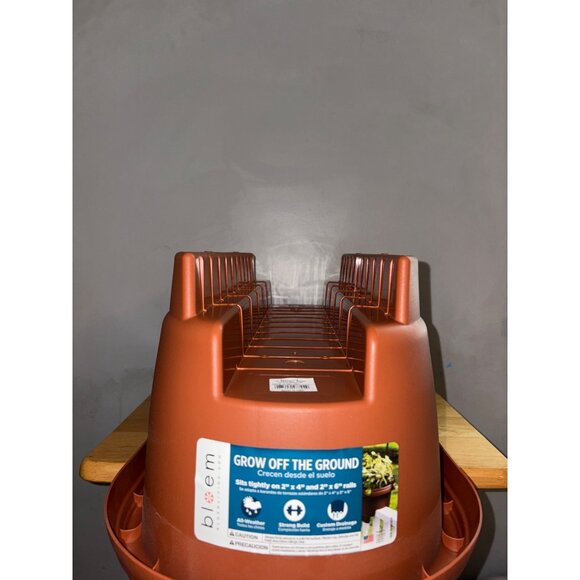 Bloem Terra Cotta Oval Deck Rail Planter 24" Elevated Garden Box (Quantity 1) - Picture 13 of 16